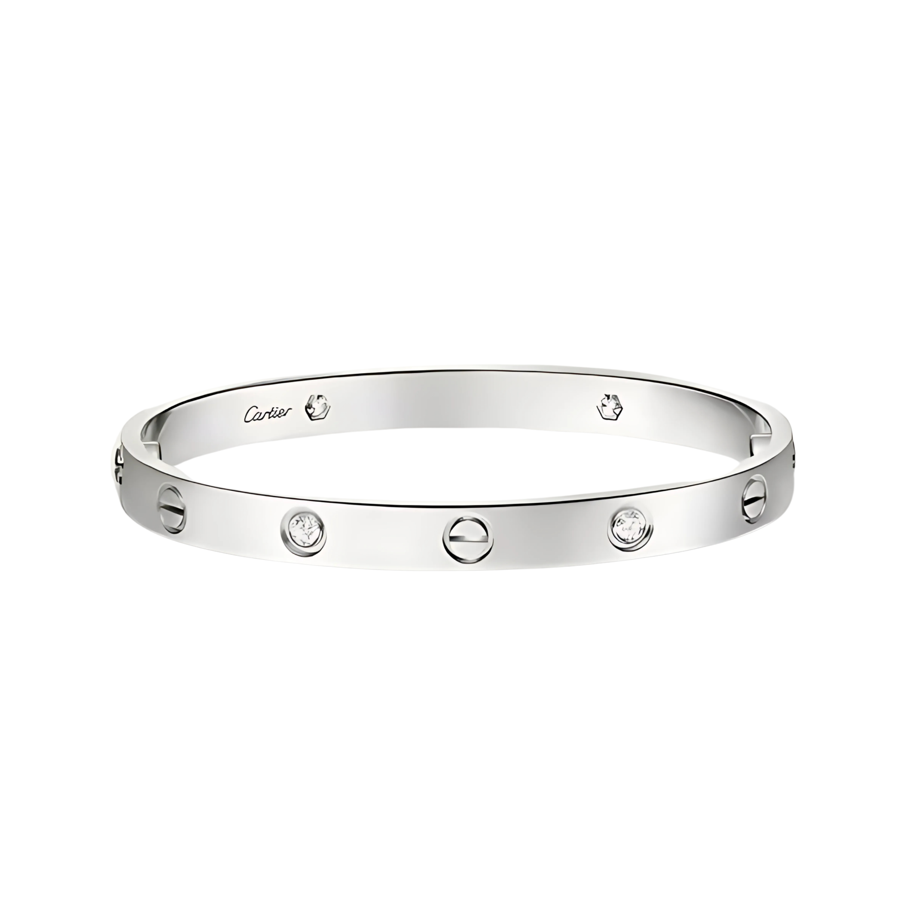 CARTIER LOVE CLASSIC BRACELET - SILVER/DIAMANTE