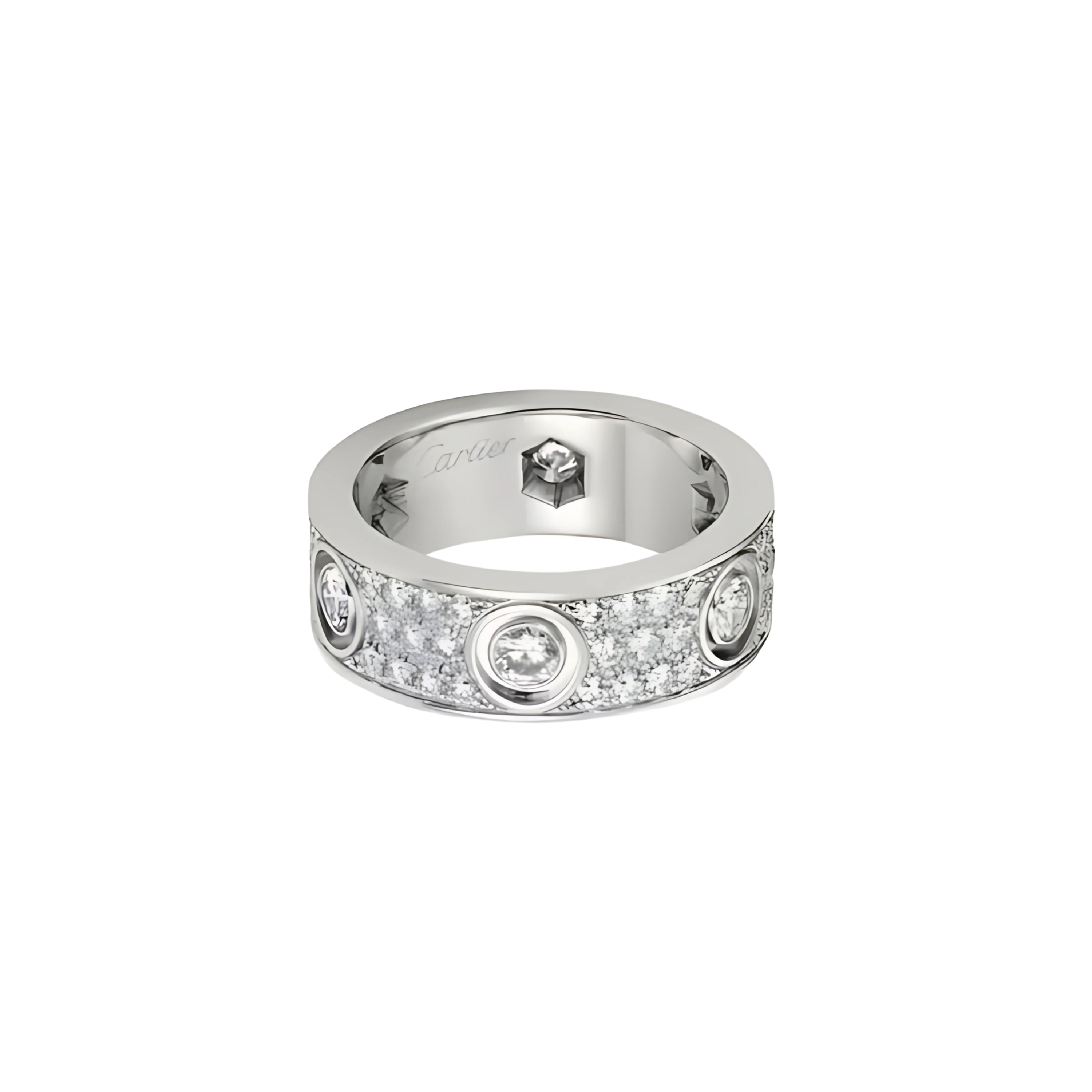 CARTIER LOVE RING PAVED - DIAMANTE/SILVER