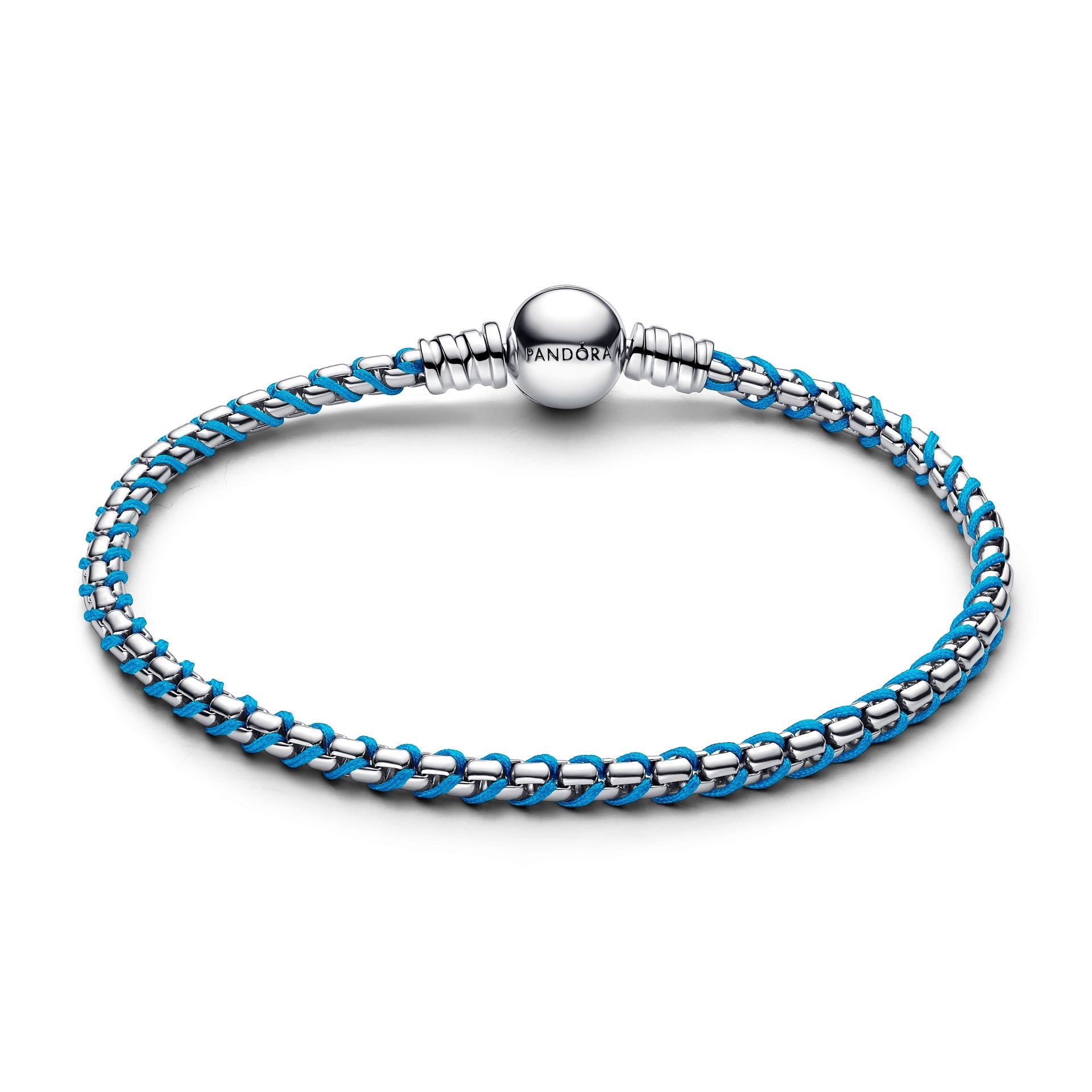 Pandora Blue Cord Box Chain Bracelet