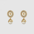 18K Double G Flower Pearl Earrings