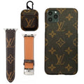 BROWN LV MONOGRAM INSPIRED IPHONE, AIRPOD 1/2 & WATCH BAND