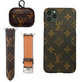 BROWN LV MONOGRAM INSPIRED IPHONE, AIRPOD PRO & WATCH BAND