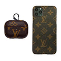 BROWN LV CLASSIC DAMIER EBENE INSPIRED IPHONE & AIRPOD PRO CASE (BUNDLE)
