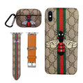 BROWN GG INSPIRED IPHONE CASE, AIRPOD 1/2 & WATCH BAND