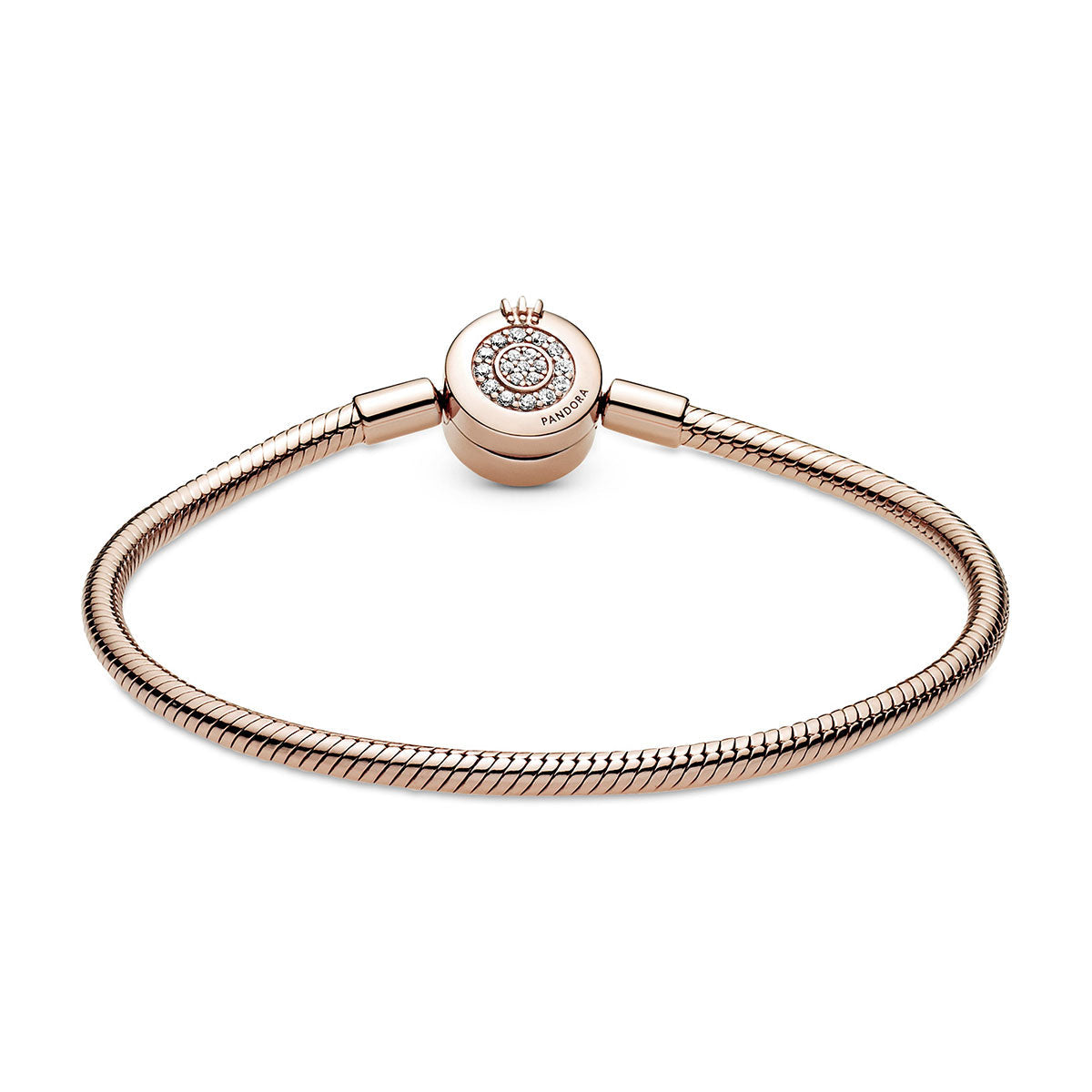 Pandora Moments Sparkling Crown O Snake Chain Bracelet