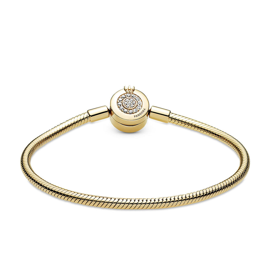 Pandora Moments Sparkling Crown O Snake Chain Bracelet