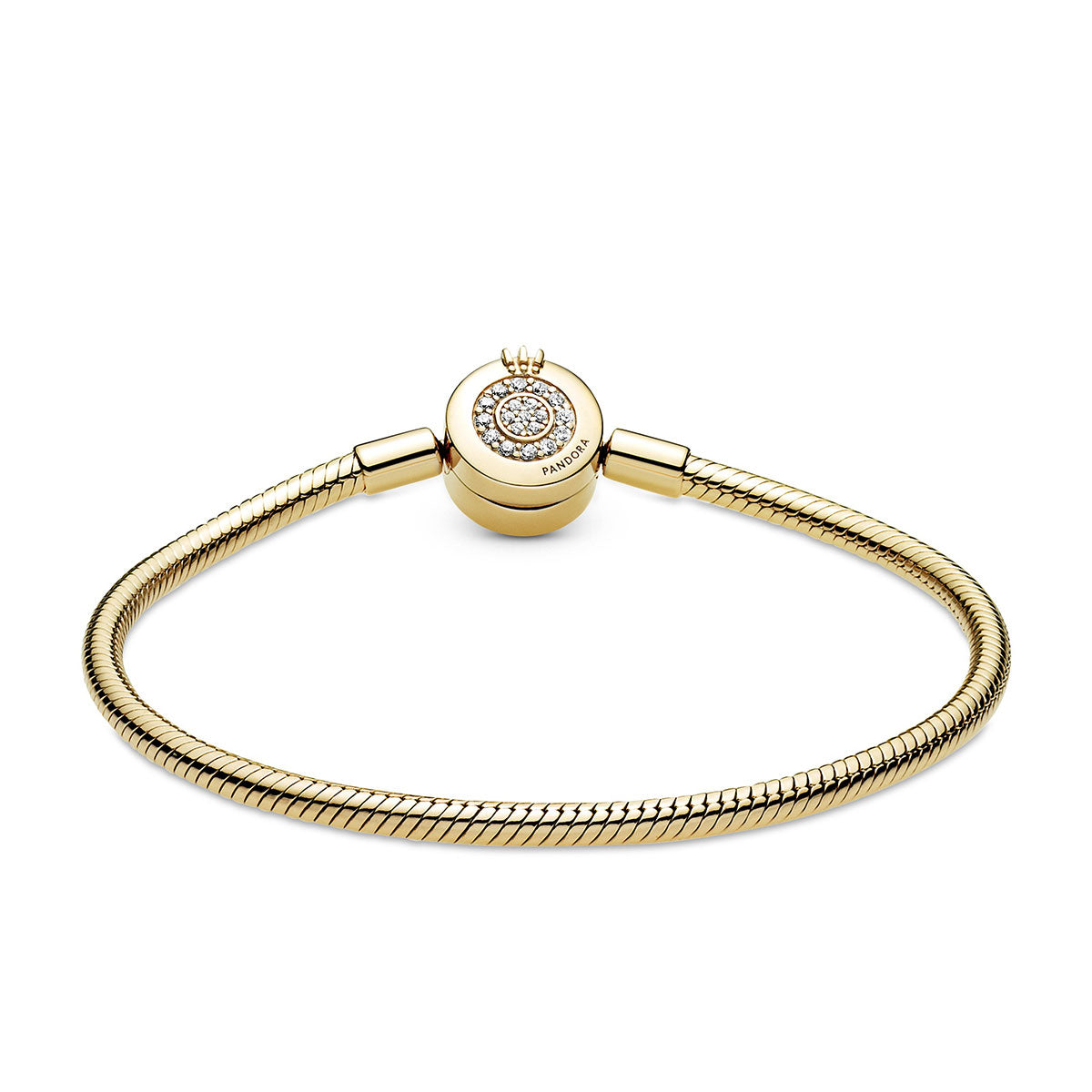 Pandora Moments Sparkling Crown O Snake Chain Bracelet