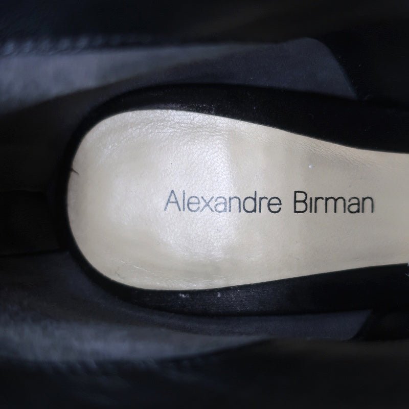Alexandre Birman Platform Ankle Boots Black Suede Size 7 High Heel Booties
