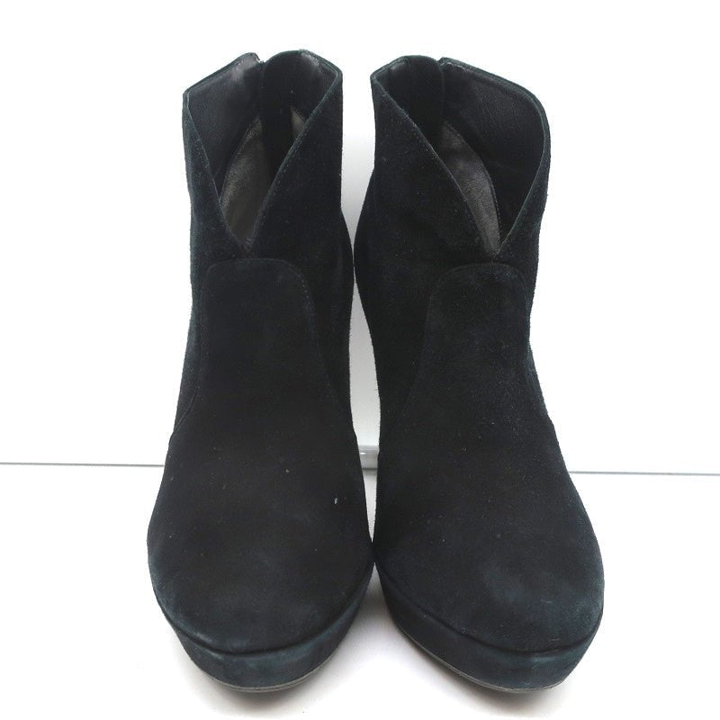 Alexandre Birman Platform Ankle Boots Black Suede Size 7 High Heel Booties