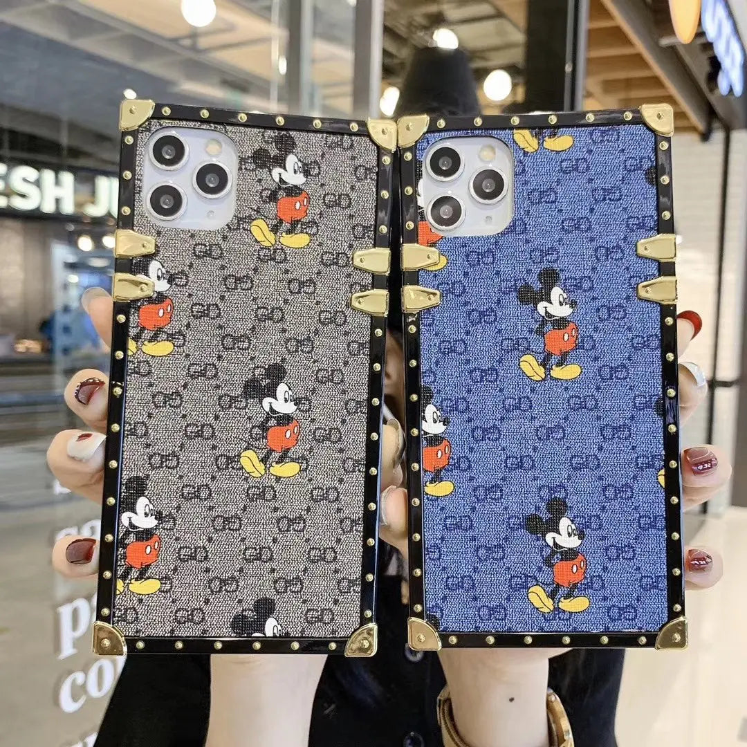 Fashion Mickey square phone case for iPhone