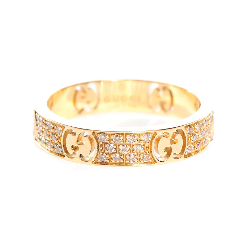 18K GG Icon Full Diamonds Ring
