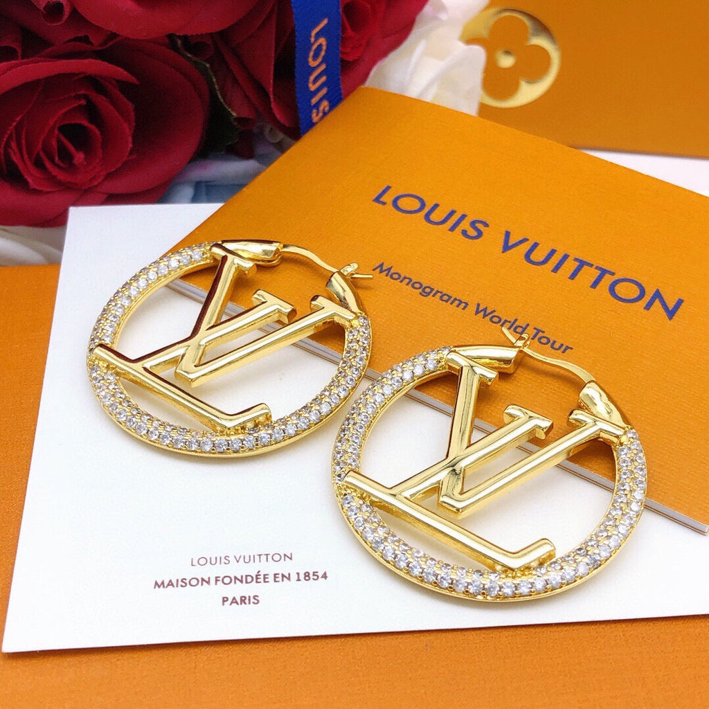 High-Quality Round Diamond-Set Earrings