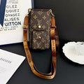 Universal Cosmetic-Style Wallet Phone Case (Fits Phones Under 6.9 Inches) with Bluetooth Earbud Pouch