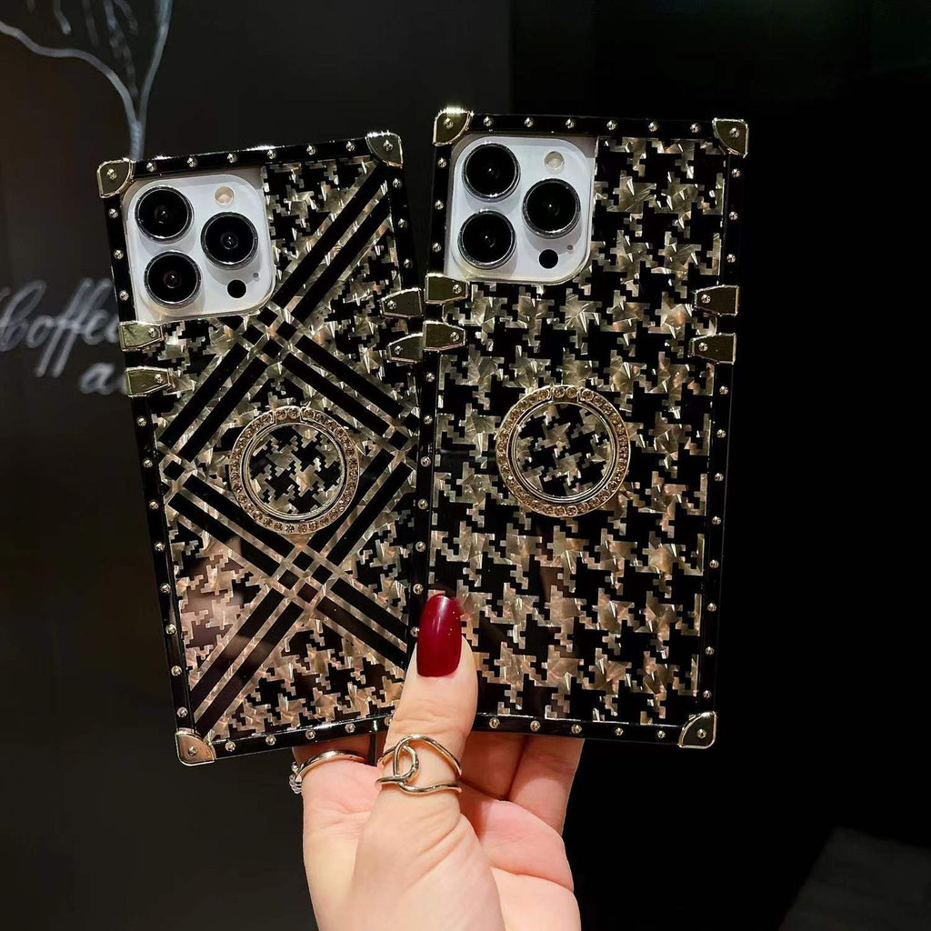 Fashion Square Geometric Leather Case