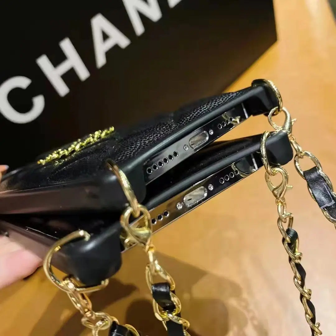 High-end leather Crossbody phone case For iphone
