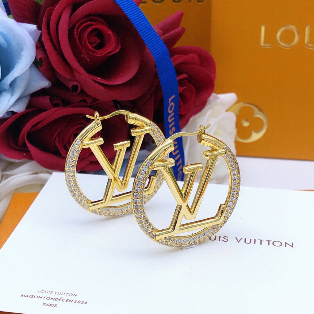 High-Quality Round Diamond-Set Earrings