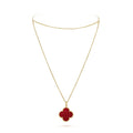 18K Magic Alhambra One Motifs Carnelian Clover Necklace