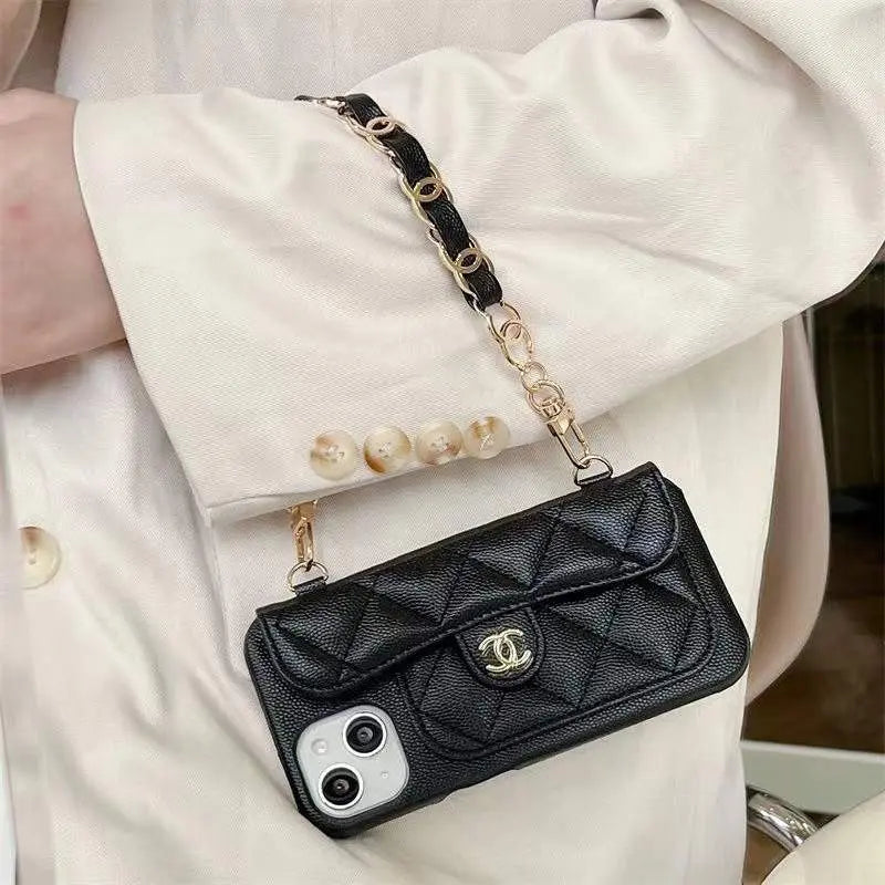 Chain and card bag phone case
