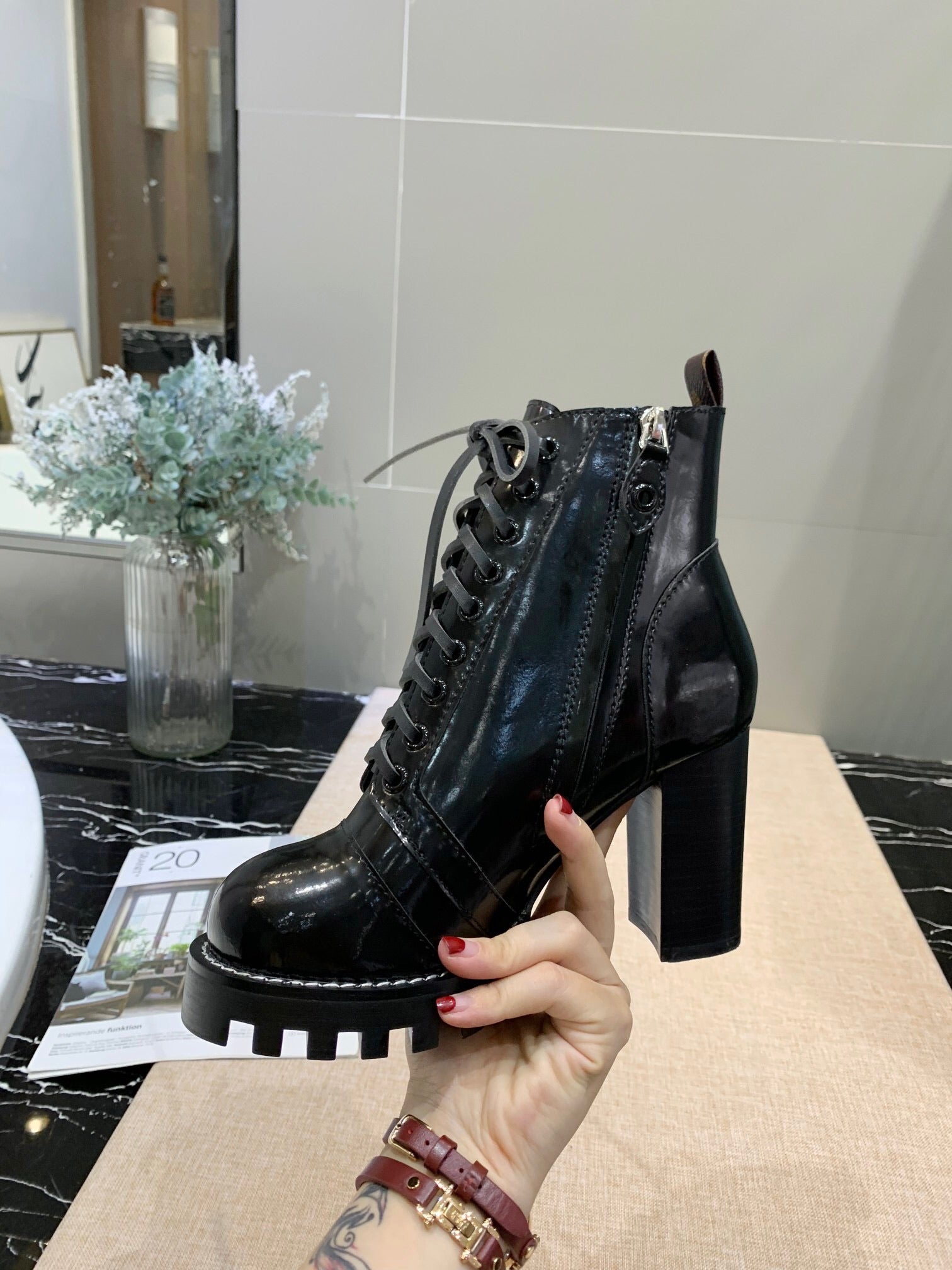 Lv black boots