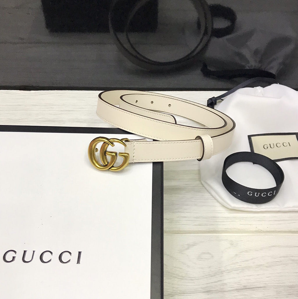 G u c c i white belt