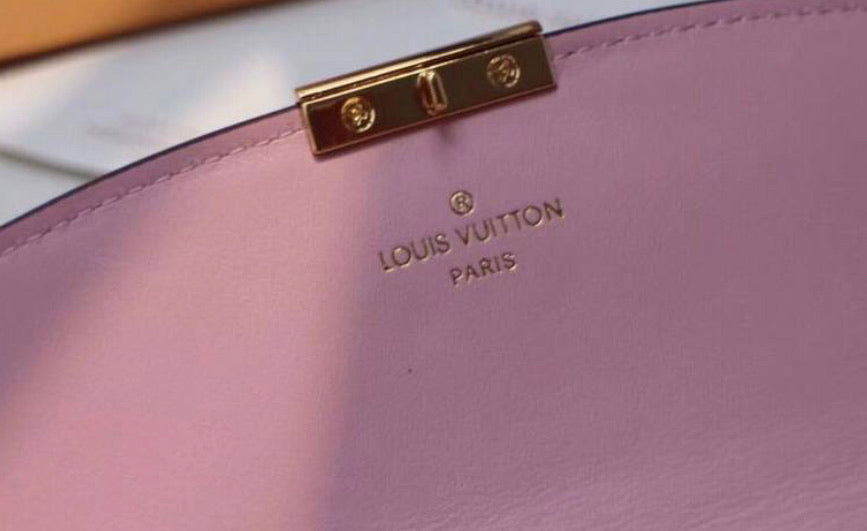 wallet brown and pink