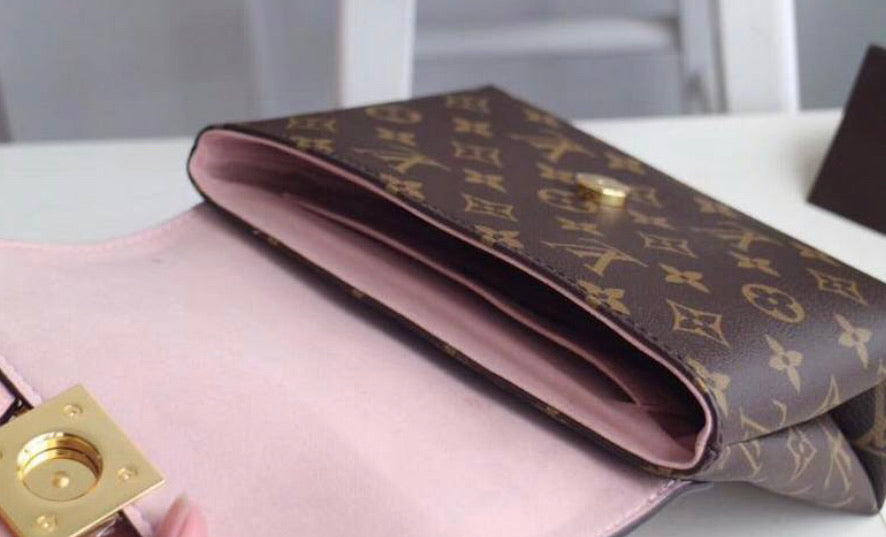 handbag pink and brown 21 cm