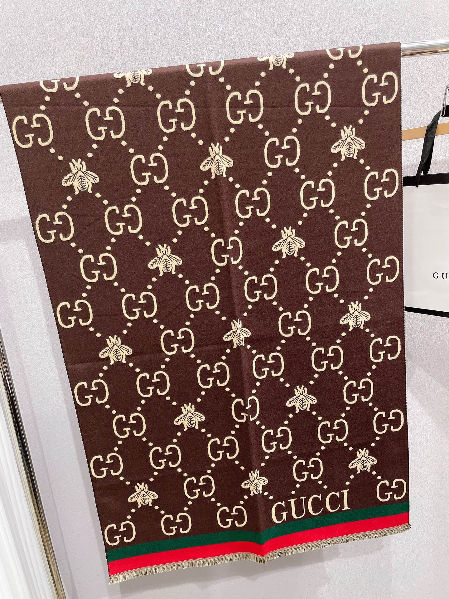 G u c c i scarf black or brown