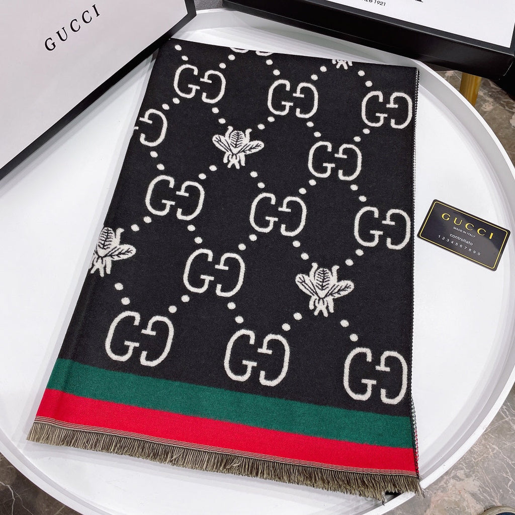 G u c c i scarf black or brown