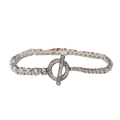 18K Finesse Link Diamond H Bracelet