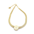 18K CC Choker Chain Necklace