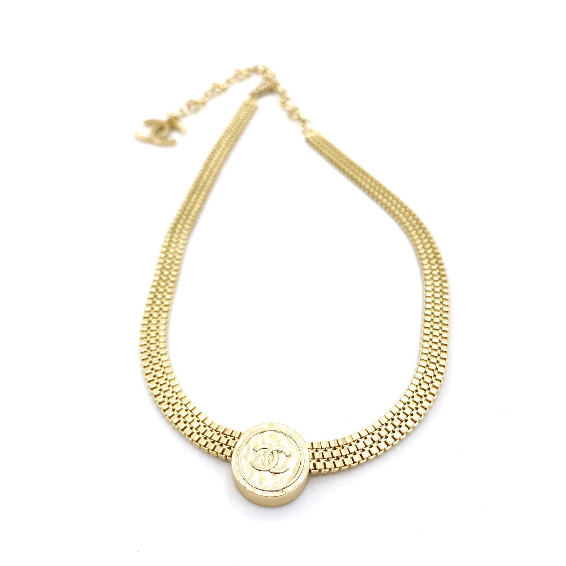 18K CC Choker Chain Necklace