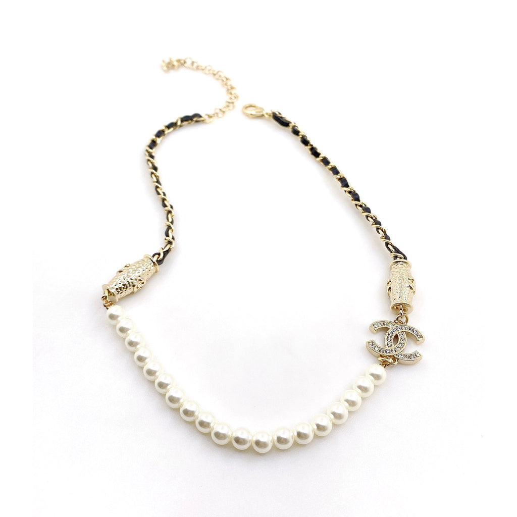 18K CC Crystals Choker Necklace