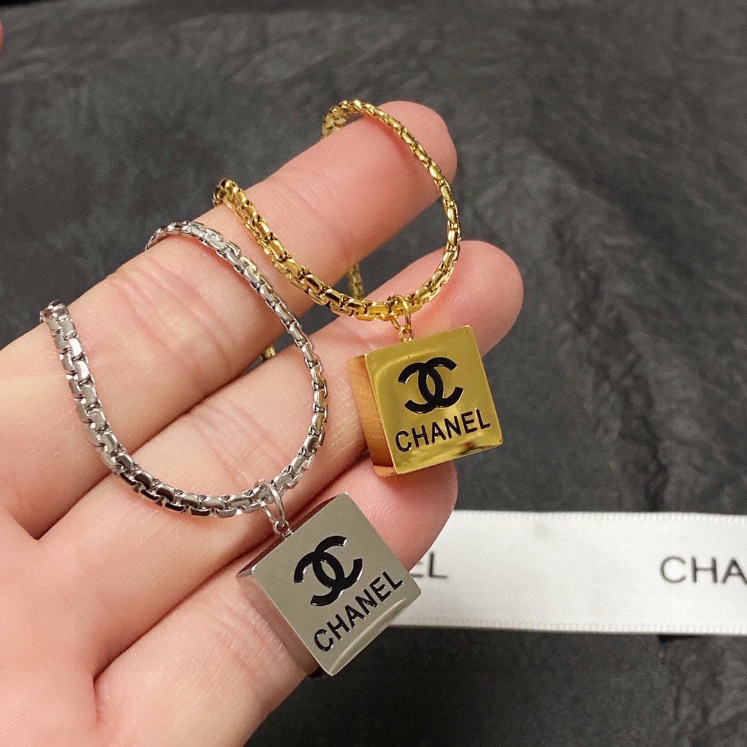 18K CC Pendant Necklace