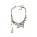 18K CC Chain Diamond Necklace