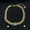 18K CC Choker Chain Diamond Necklace