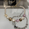 18K CC Color Crystal Choker Necklace