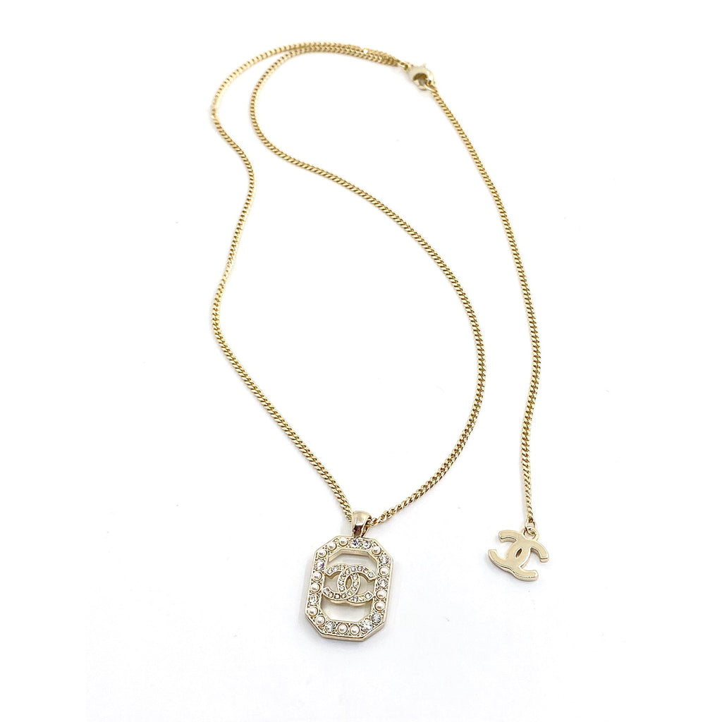 18K CC Perfume Bottle Chain Necklace
