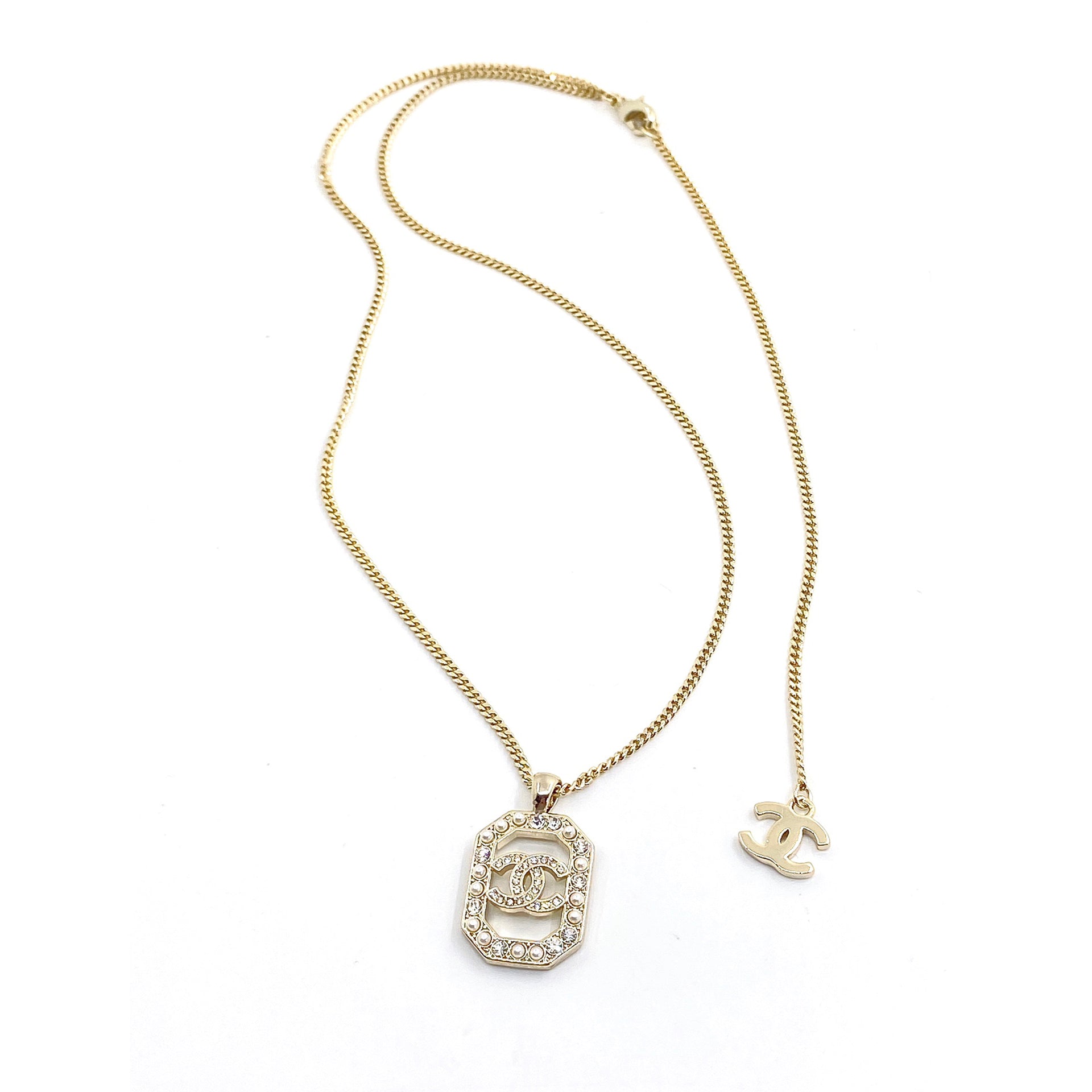18K CC Perfume Bottle Chain Necklace