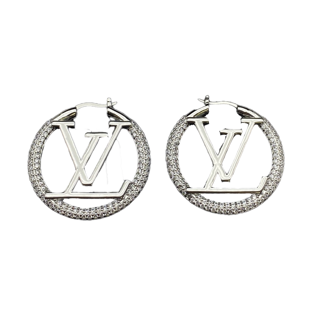 18K Louis Louise Hoop Diamond Earrings