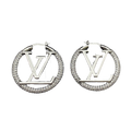 18K Louis Louise Hoop Diamond Earrings