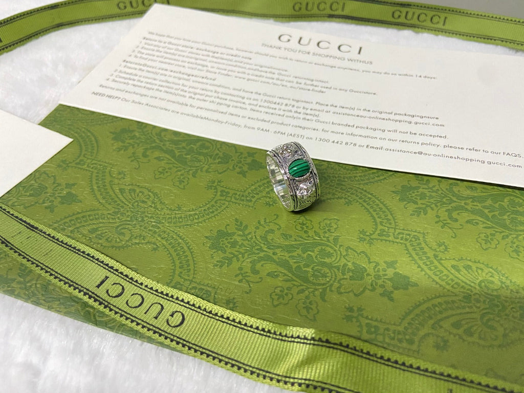 Double G Feline Garden Green Ring