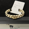 18K CC 26C White Open Cuff Bracelet