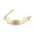 18K CC Bag Pearls Chain Bracelet