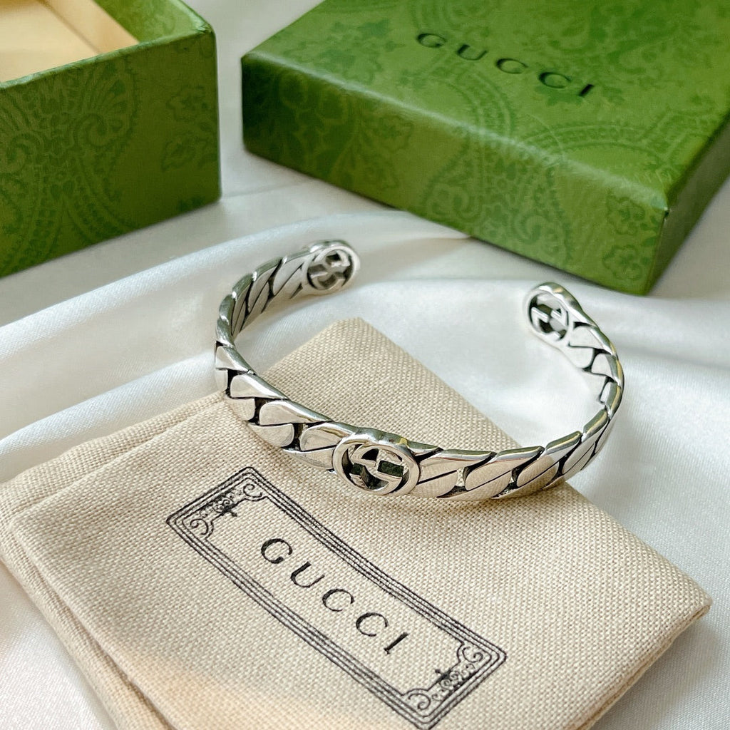 Double G Interlocking G Rigid Bracelet