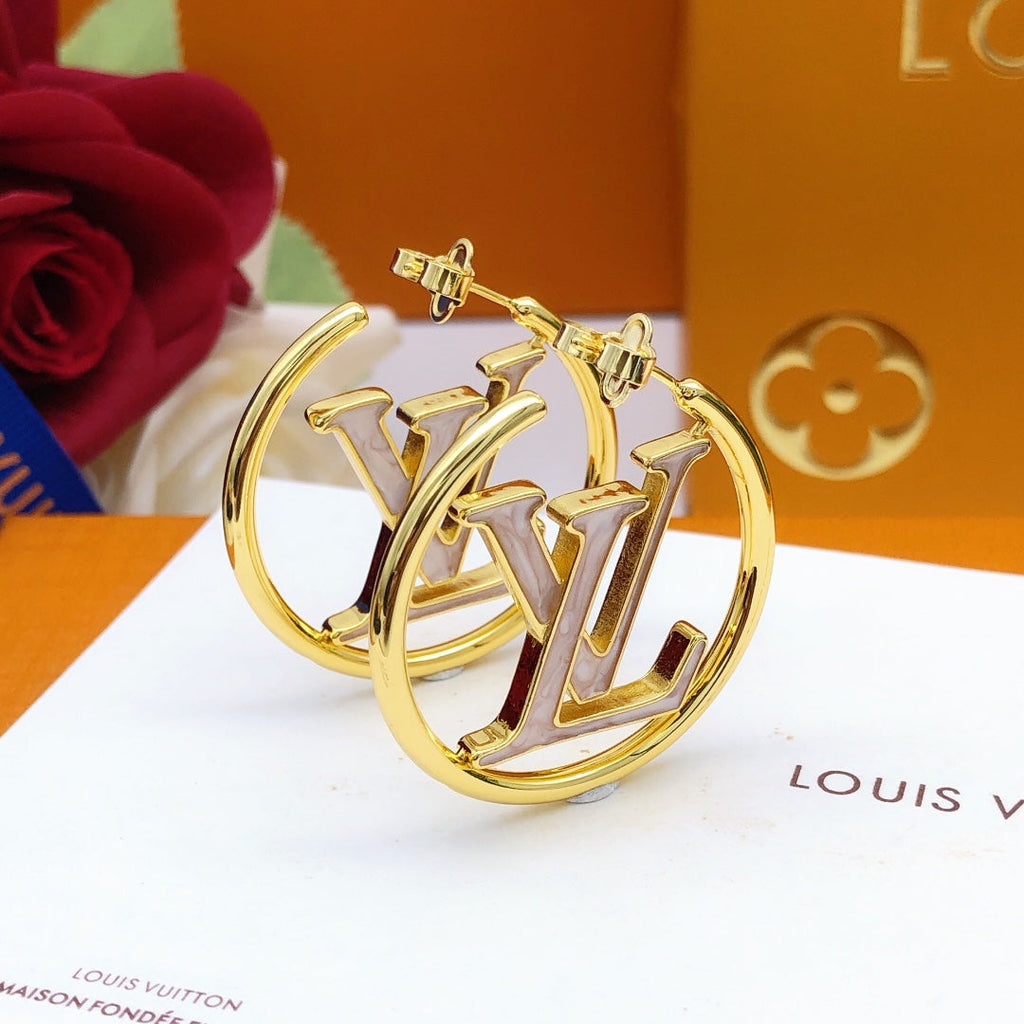 18K Louis Louise Hoop Pearls Earrings