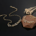 18K CC Script Chain Necklace
