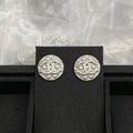18K CC White Gold Earrings