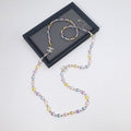 18K CC Color Crystal Long Necklace