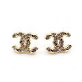 18K CC Full Crystals Earrings