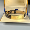 18K Louis Leather Bracelet